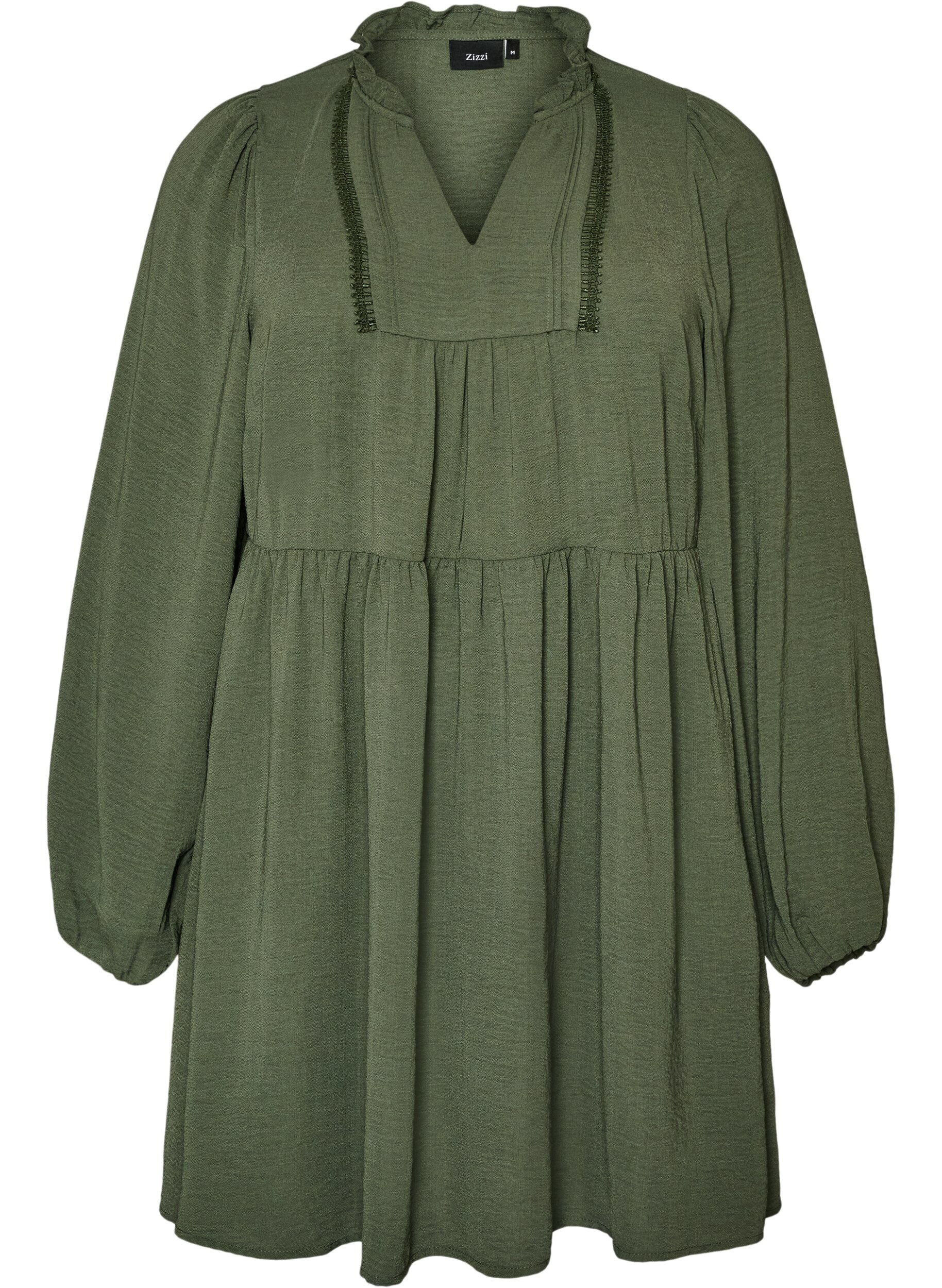 ZizzifashionA-line dress with an empire line, Green, Packshot image number 0