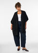 Cardigan with open front and wide sleeves, Black, Model image number 1