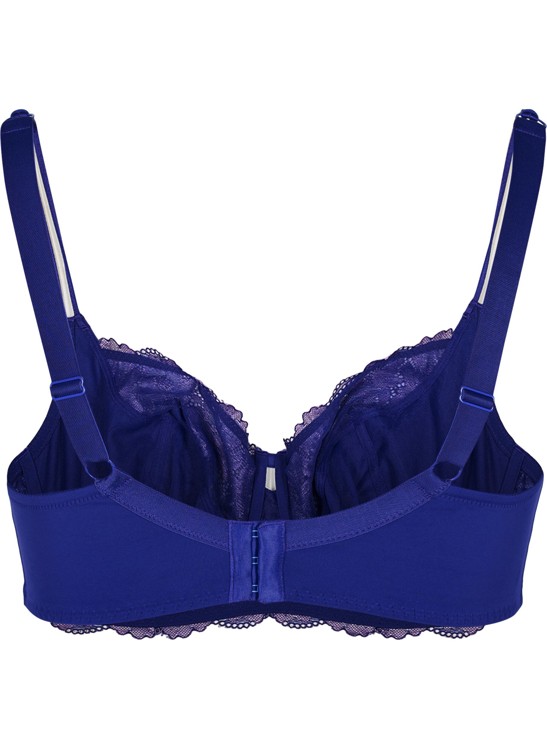 Zizzifashion Full cover bra with underwire and lace, Clematis Blue ASS, Packshot image number 1