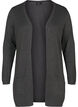 Long knitted cardigan in a viscose blend, Dark Grey, Packshot image number 0