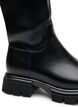 Long boot in faux leather with a chunky sole, Black, Packshot image number 2