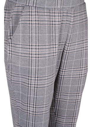 Cropped Maddison trousers with checkered pattern, Black Check, Packshot image number 2