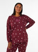Printed night top, Red, Model image number 0