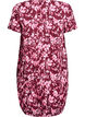 Short-sleeved cotton dress with print, Dark Bordeaux, Packshot image number 1