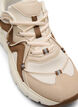 Wide fit - Trainers with contrast lace details, Beige, Packshot image number 3