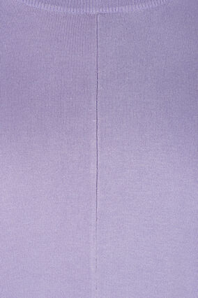 Loose knitted blouse with ribbed edges, Lavender, Packshot image number 2