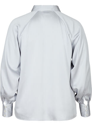 Shirt with balloon sleeves and collar, Light Grey, Packshot image number 1