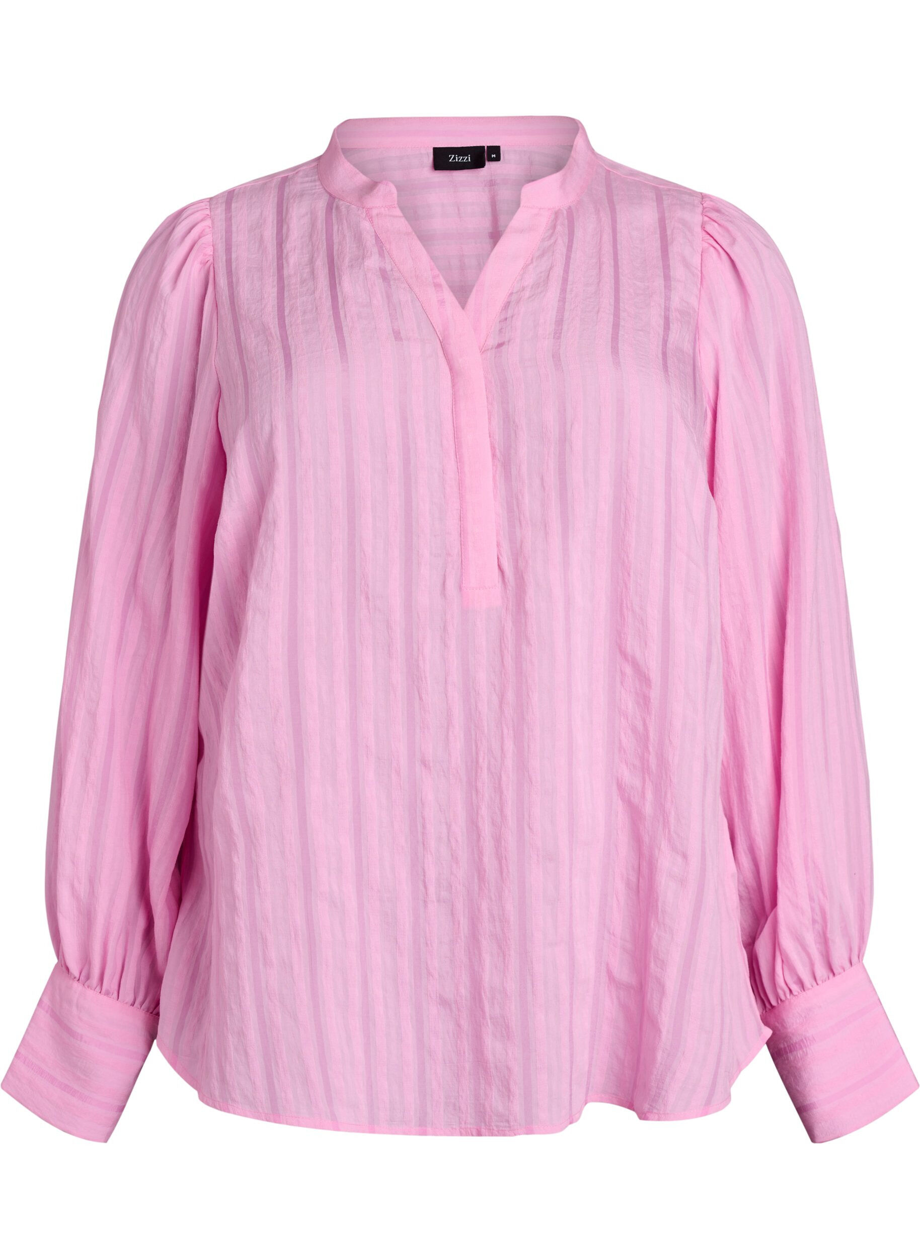 Blouse with vertical stripes