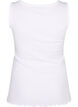 Rib tank top with buttons, Bright White, Packshot image number 1
