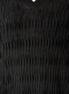 Blouse with wavy texture and balloon shape, Black, Packshot image number 2
