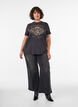 Organic cotton graphic T-shirt, Beige, Model image number 1