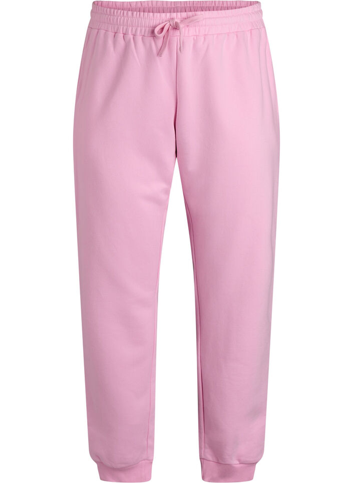 High-waisted sweatpants, Pink, Packshot image number 0