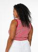 Striped tank top with a rib structure, Red, Model image number 2