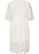 Midi dress with broderie anglaise and an empire line, White, Packshot image number 1