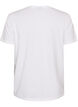 Organic cotton T-shirt with front print, White, Packshot image number 1