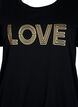 Cotton t-shirt with foil print, Black W. Love, Packshot image number 2