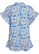 Tunic with V-neck and ruffle details, Blue, Packshot image number 1