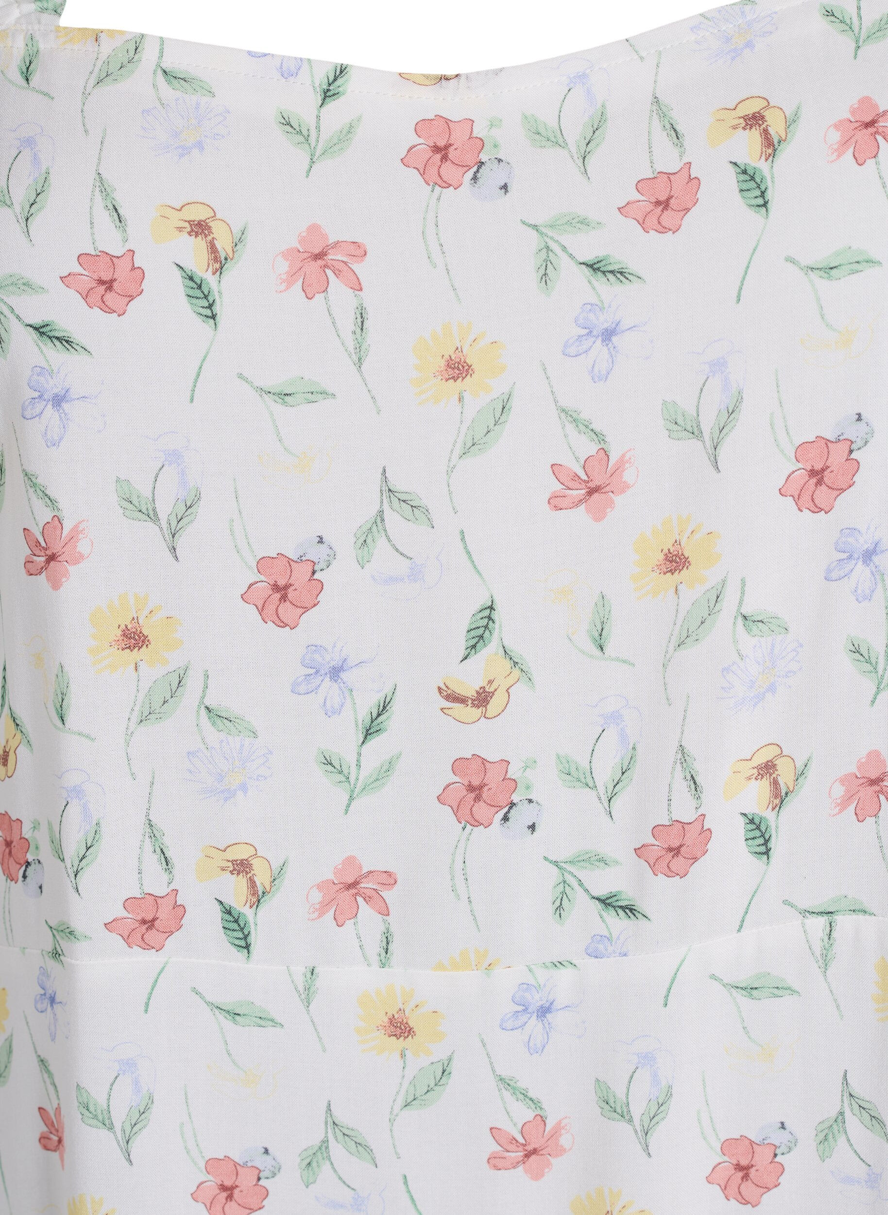 Zizzifashion FLASH - Summer dress with wide straps, White, Packshot image number 2