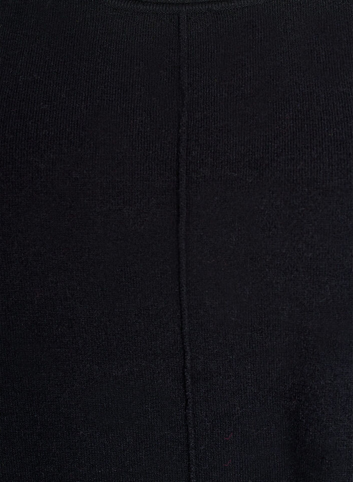 Short knit dress with centre seam and pockets, Black, Packshot image number 2