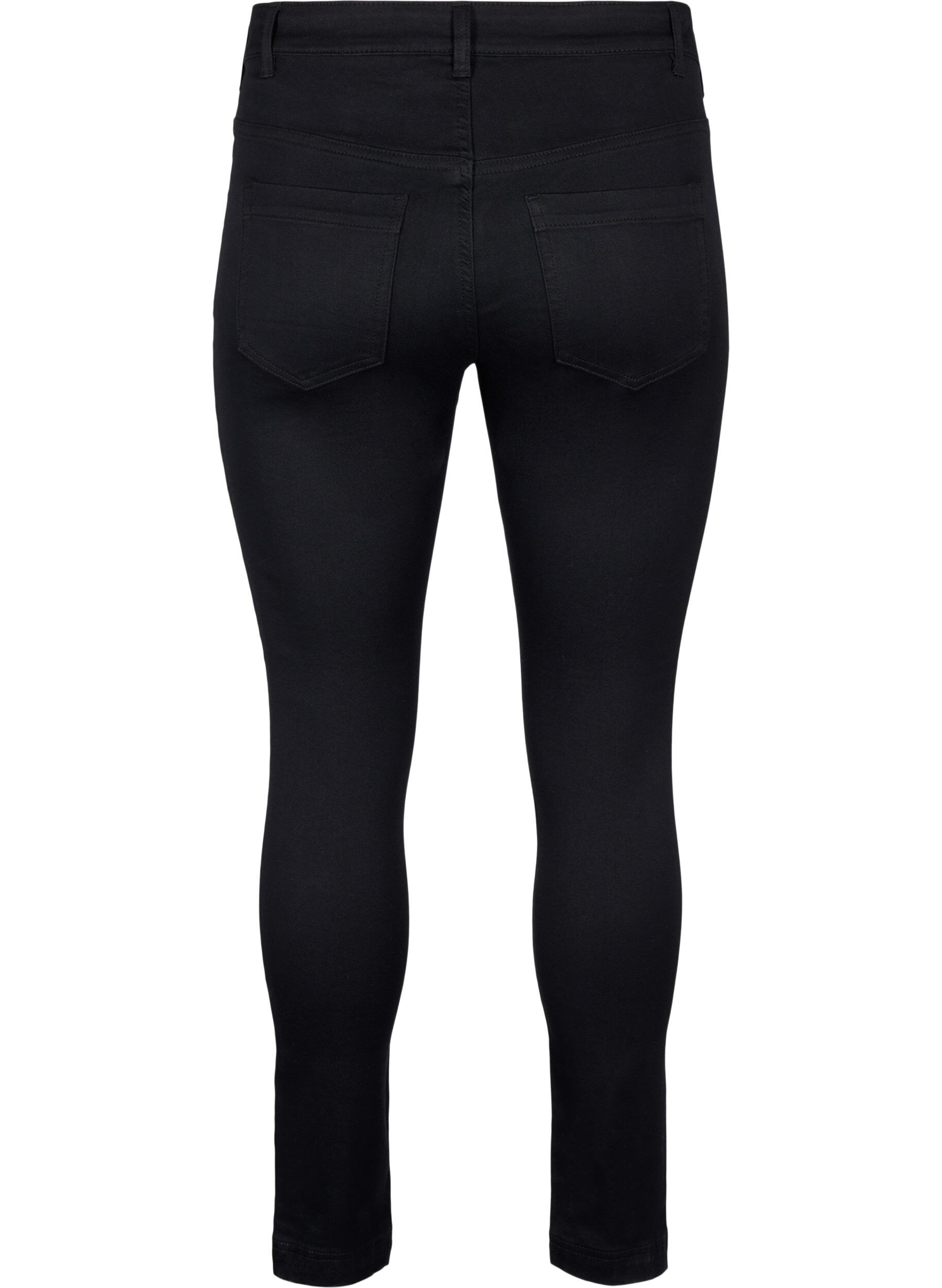Zizzifashion Viona regular waist jeans, Black, Packshot image number 1