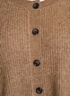 Rib knit cardigan with buttons, Brown, Packshot image number 2