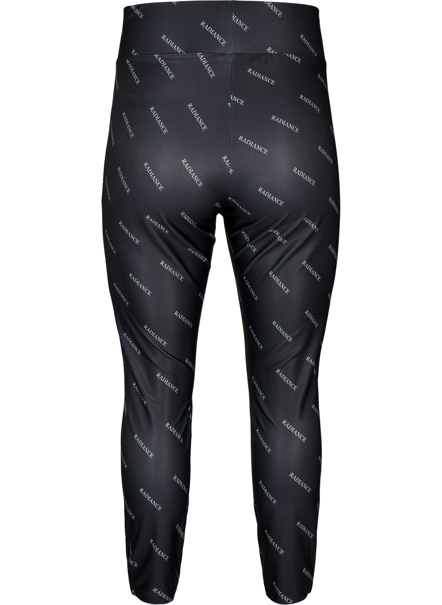 Zizzifashion Leggings with text print, Black Radiance, Packshot image number 1