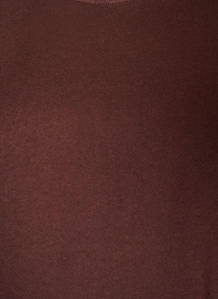 Basic t-shirt with long sleeves, Brown, Packshot image number 2