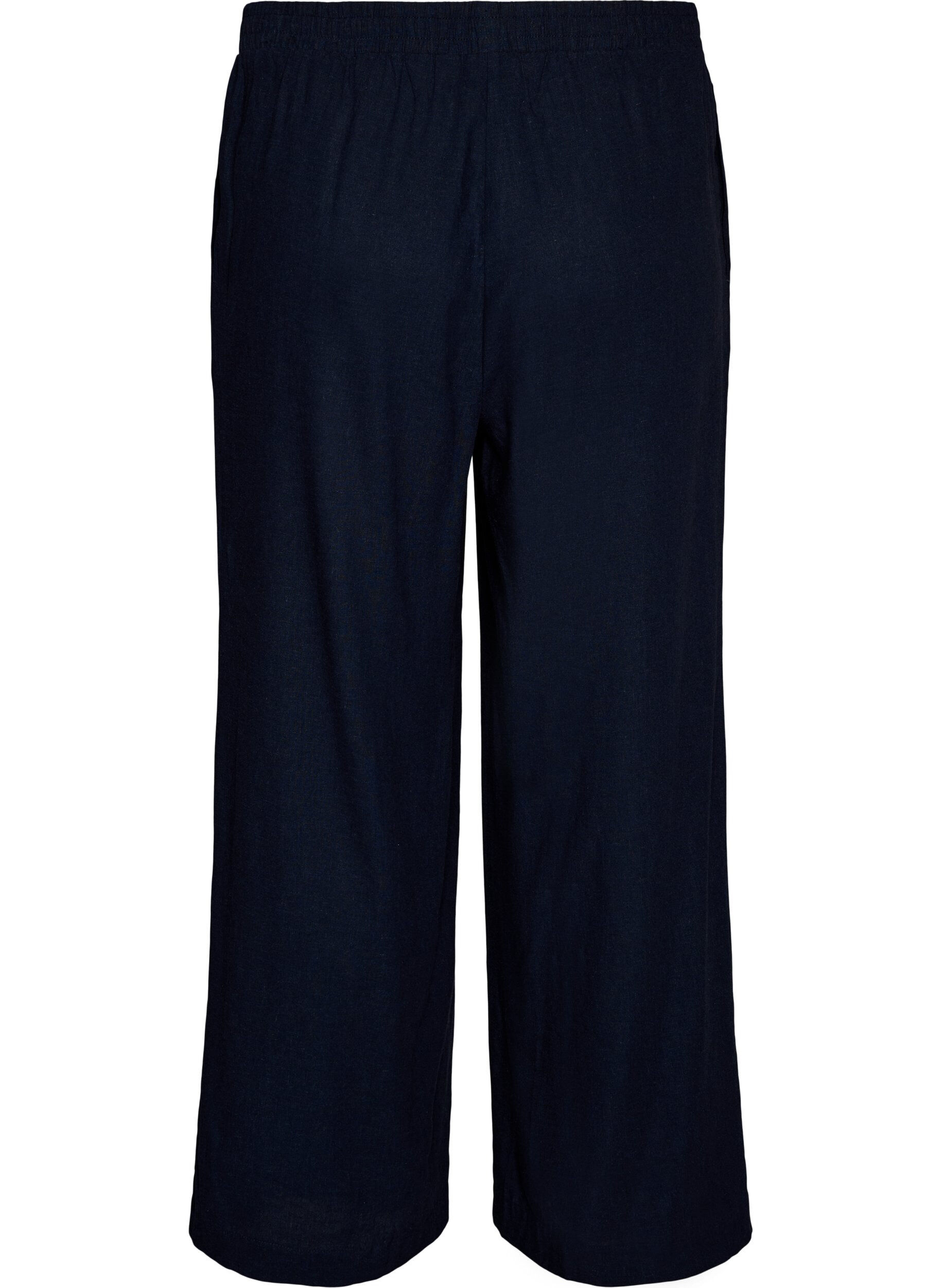 Zizzifashion Wide-leg linen and viscose trousers, Blue, Packshot image number 1