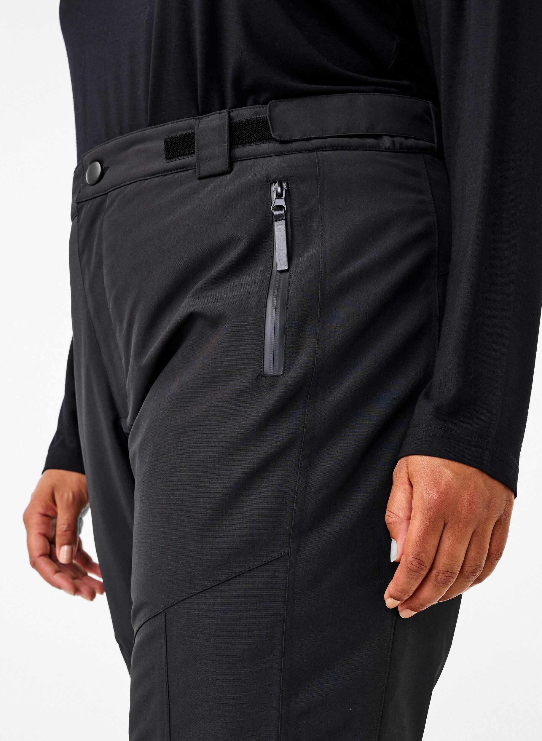 ZizzifashionSki trousers with pockets and adjustable waist, Black, Model image number 3