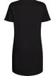 Short-sleeved nightgown in organic cotton, Black, Packshot image number 1