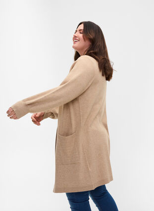Knitted cardigan with long sleeves and pockets, Nomad Mel, Model image number 2
