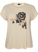 T-shirt with decorative front print, Vanilla, Packshot image number 0