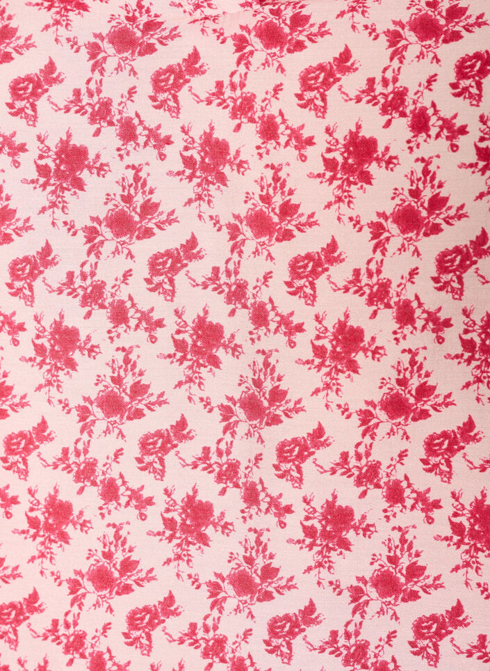 Floral viscose blouse with balloon sleeves, Red, Packshot image number 2