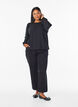 Blouse with silver glitter, Black, Model image number 1