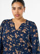 Midi dress with smock and decorative buttons, Blue, Model image number 2