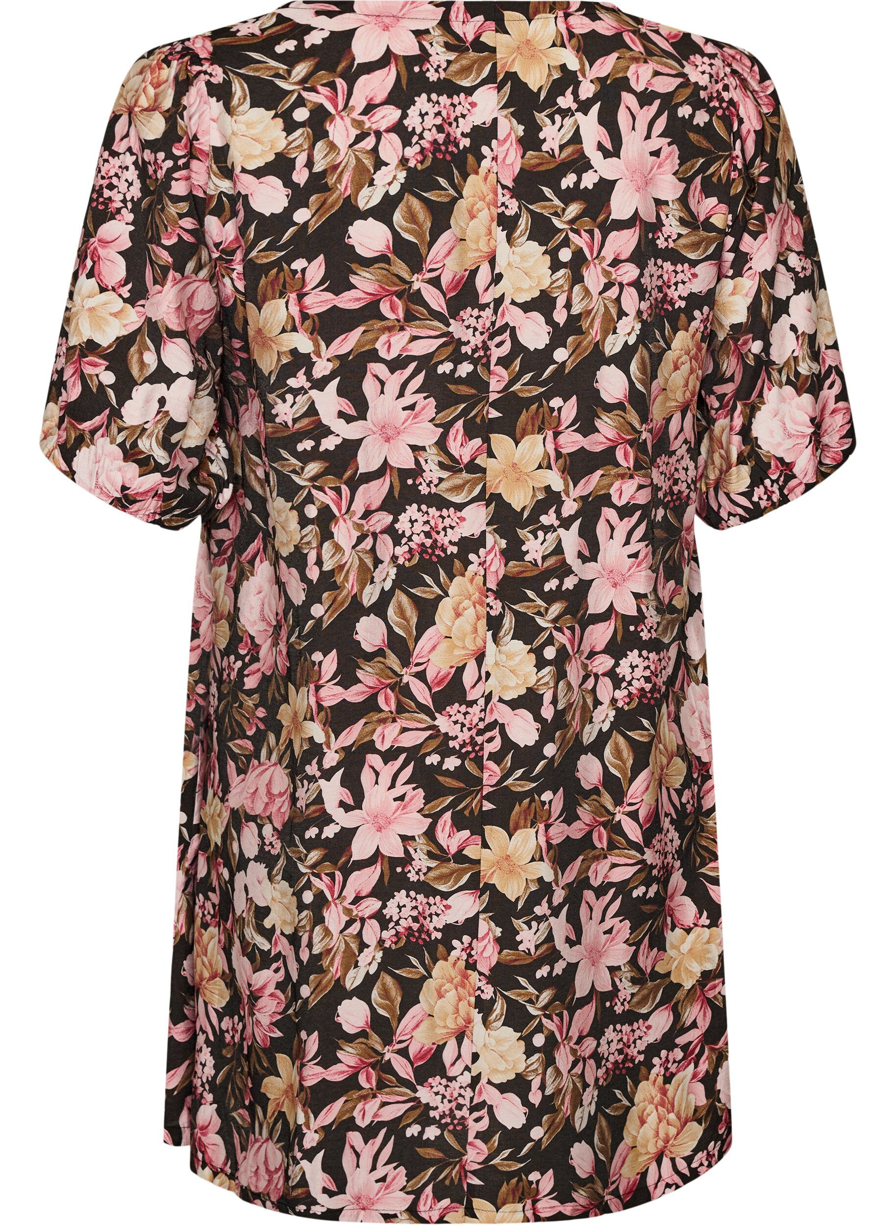 ZizzifashionShort A-line dress with V-neck, Rose, Packshot image number 1