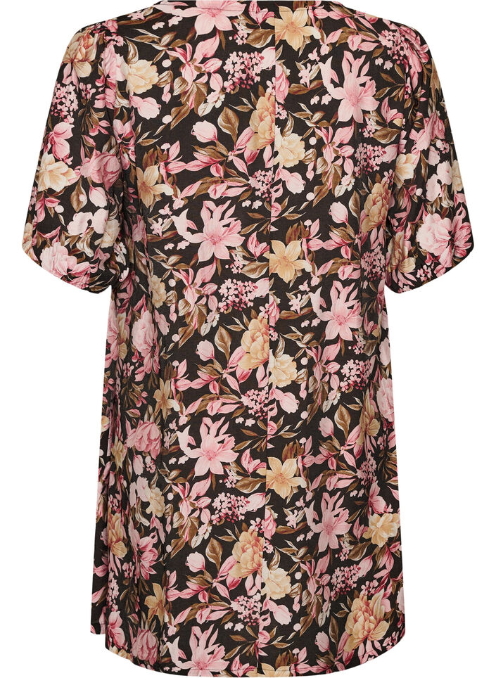 Short A-line dress with V-neck, Rose, Packshot image number 1