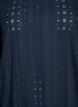 Blouse with broderie anglaise and 7/8 sleeves, Navy Blazer, Packshot image number 2