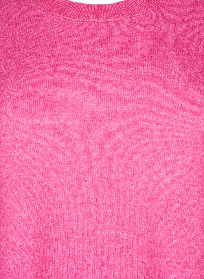 Knitted top with wool and slits, Raspberry Rose Mel., Packshot image number 2