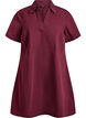 Short denim dress with collar and V-neck, Red, Packshot image number 0