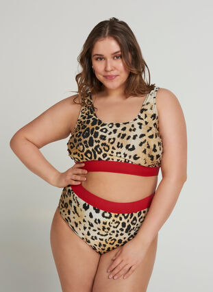 Bikini top, Young Leopard Print, Model image number 2
