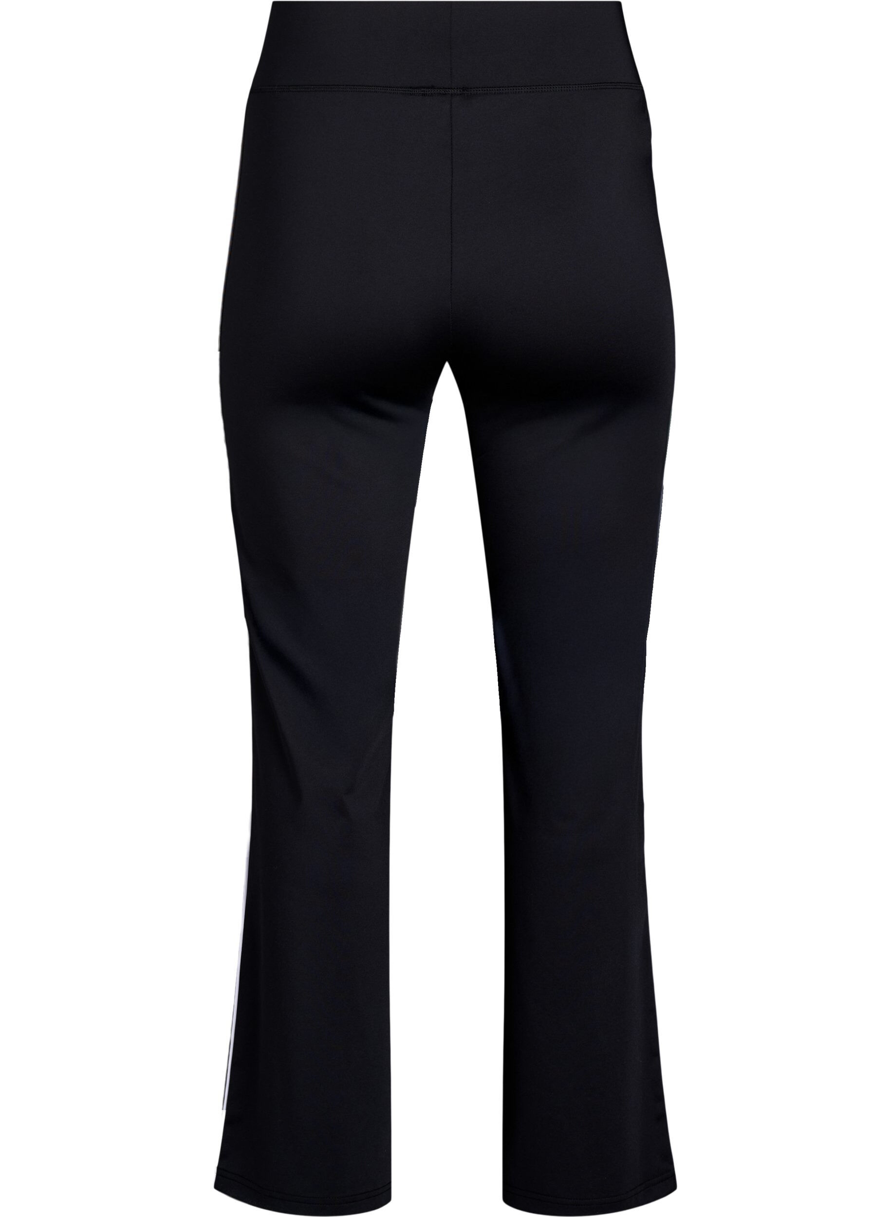 Zizzifashion Flared workout pants with contrast piping, Black, Packshot image number 1