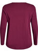 Night top in cotton with front print, Red, Packshot image number 1