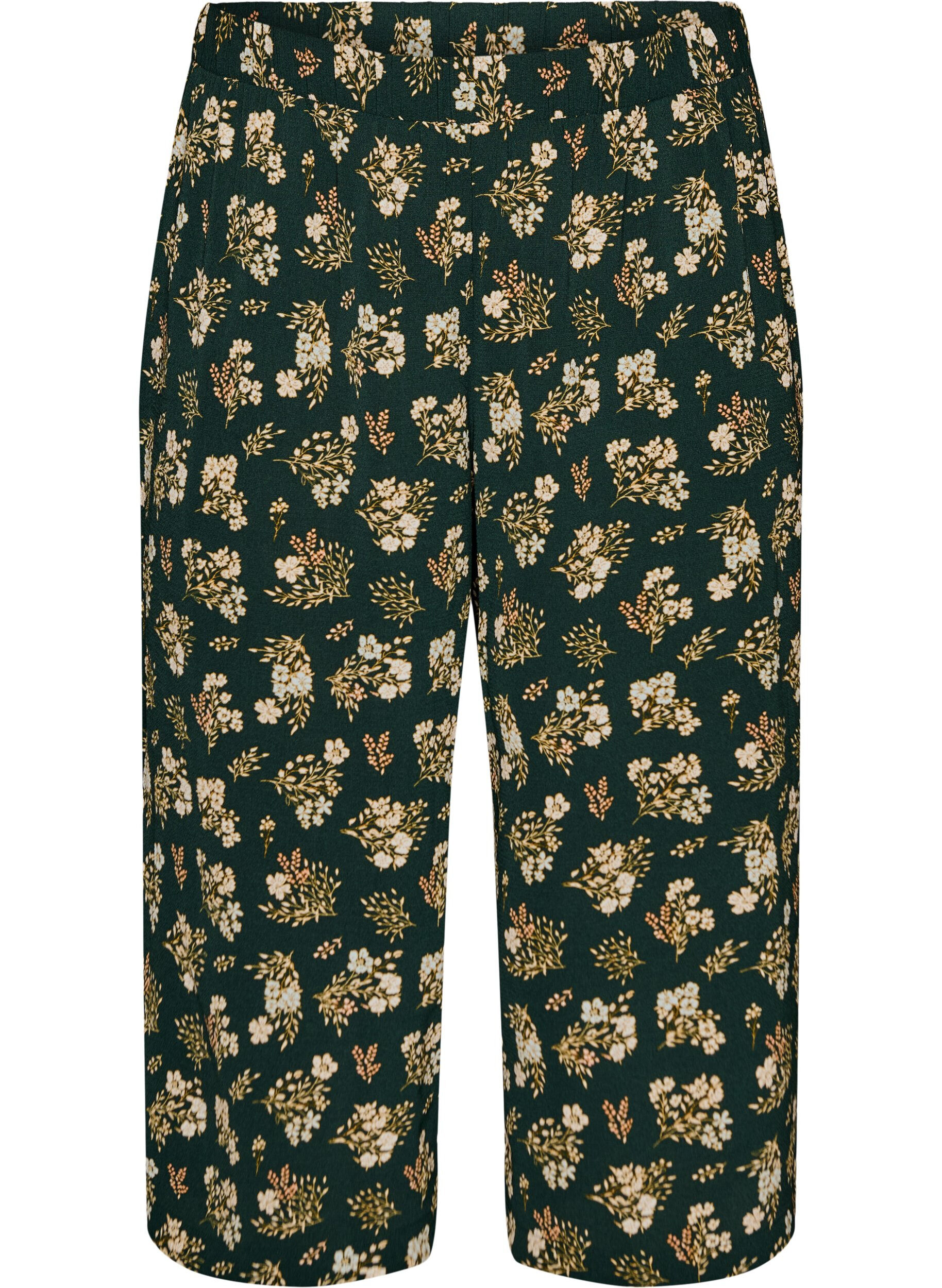 Zizzifashion Culotte trousers with print, Black, Packshot image number 0