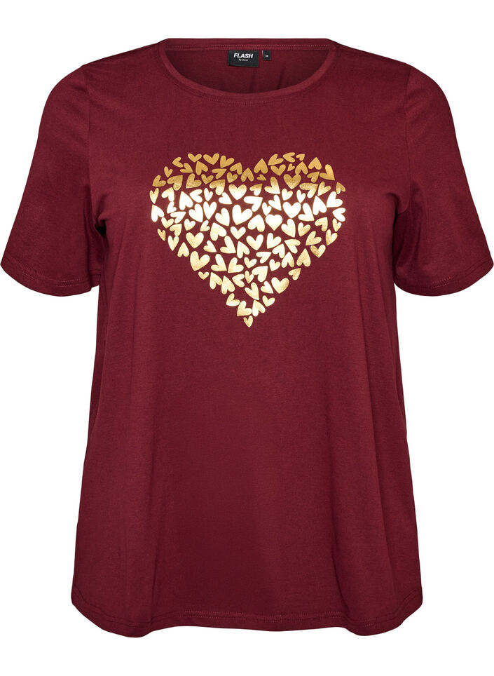 T-shirt with motif, Red, Packshot image number 0