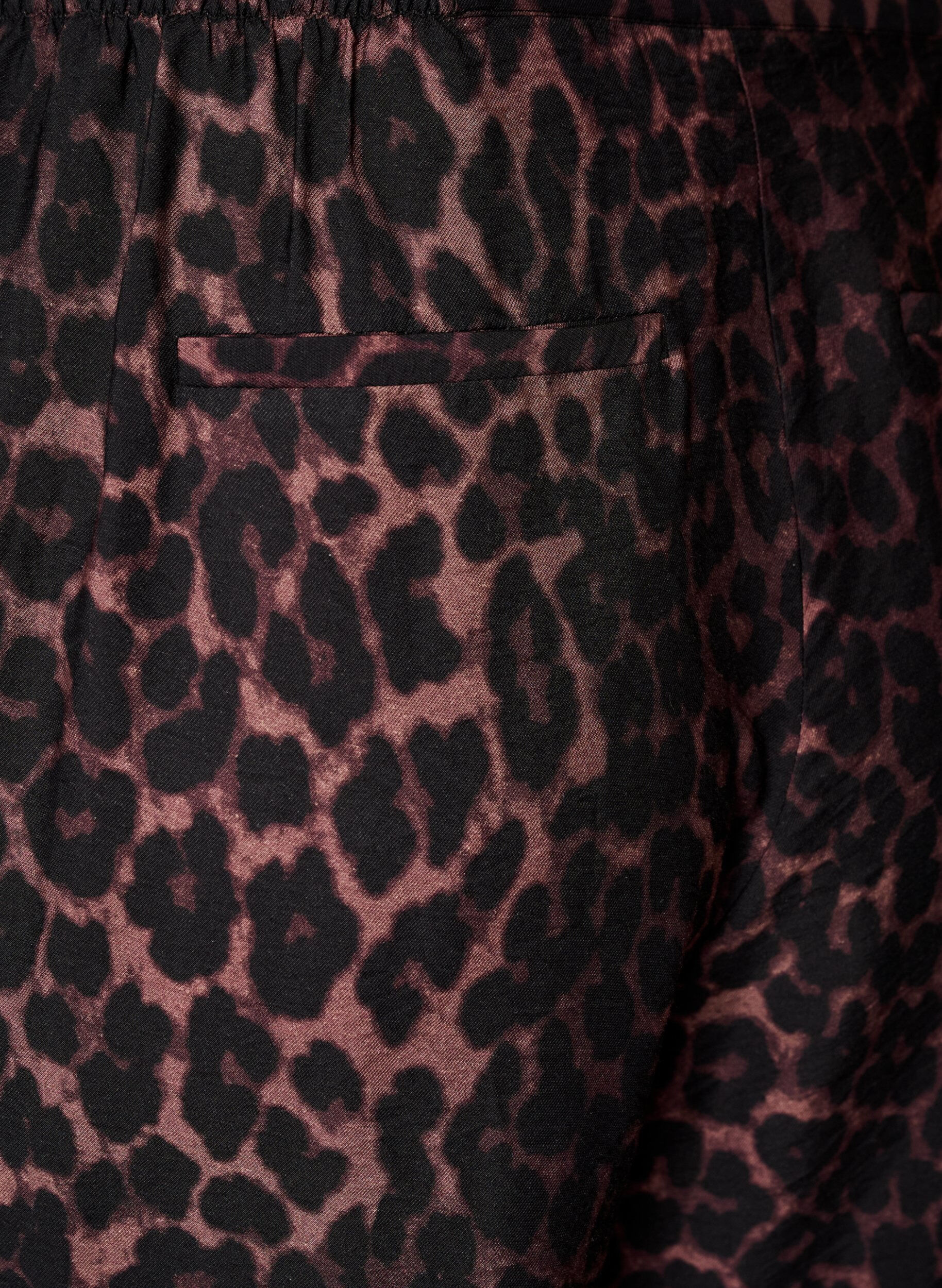 Zizzifashion Viscose trousers with an elasticated waist and straight legs, Brown, Packshot image number 3