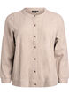 Jersey cardigan with round neck and buttons, Beige, Packshot image number 0