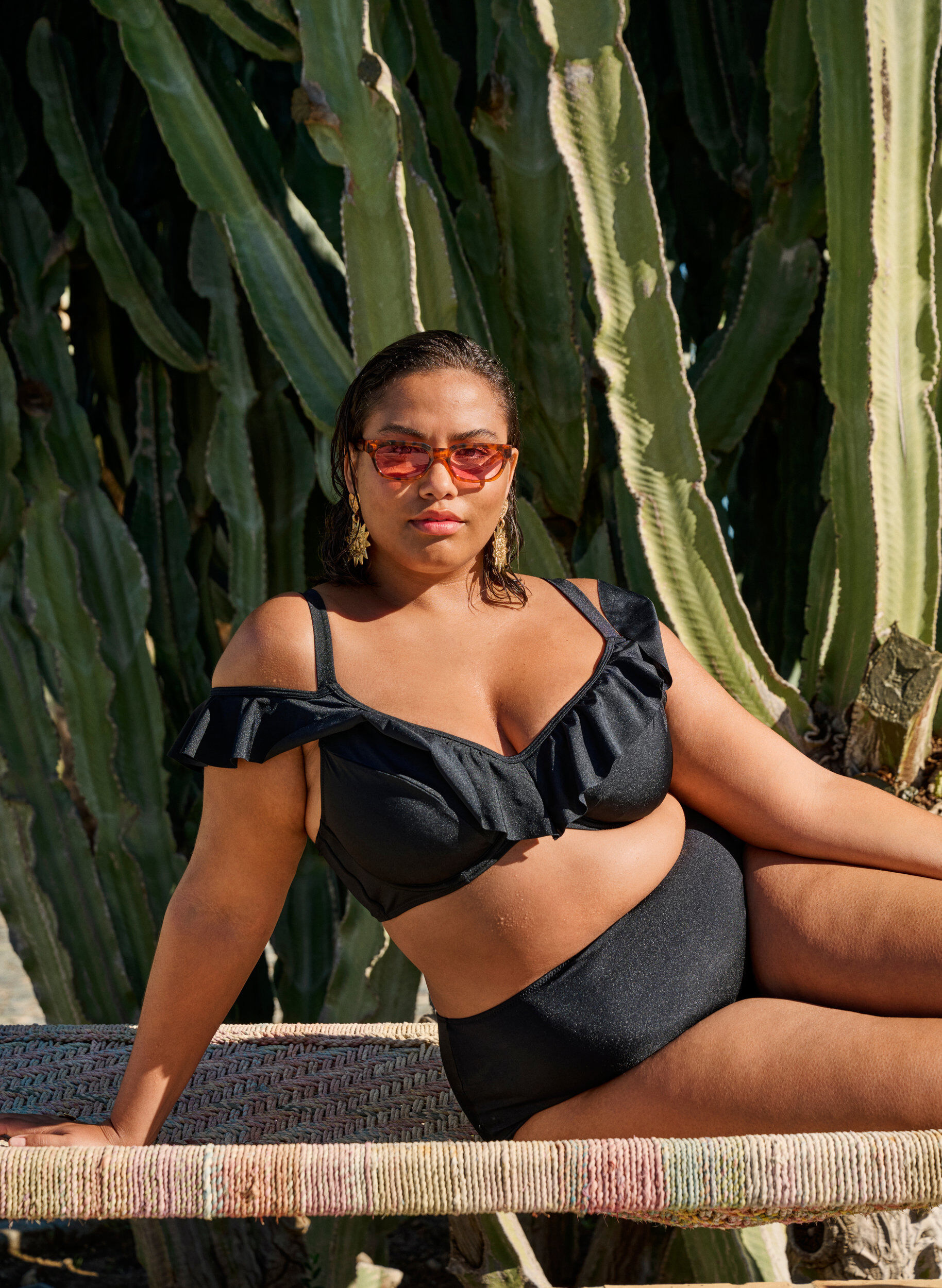 Zizzifashion Bikini bottom with regular waist, Black, Image image number 0