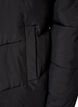 Mid-length puffer jacket with hood, Black, Packshot image number 3
