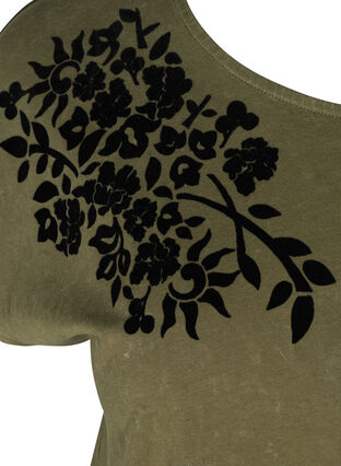 Printed organic cotton t-shirt, Ivy Green, Packshot image number 3